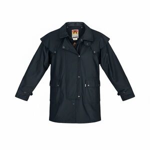 Kakadu Australian Black Oilskin Duster Jacket Size XXL